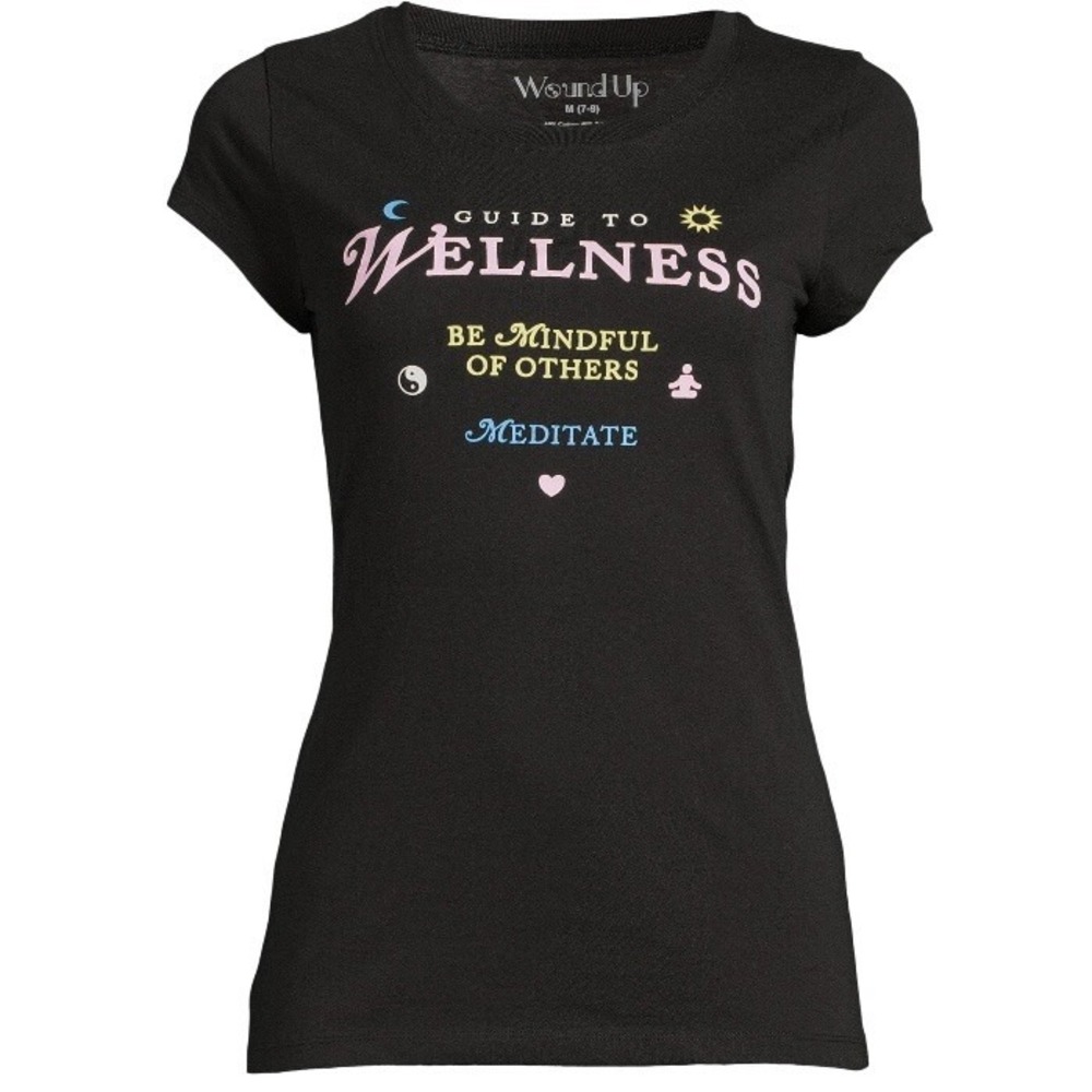Wound Up Juniors Girls Wellness Mindful Small 3-5 New with Tags Black Stretch